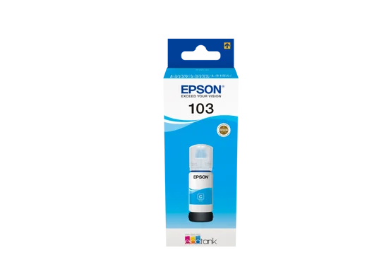 Bouteille d’encre 103 Cyan Epson EcoTank d’origine (C13T00S24A)