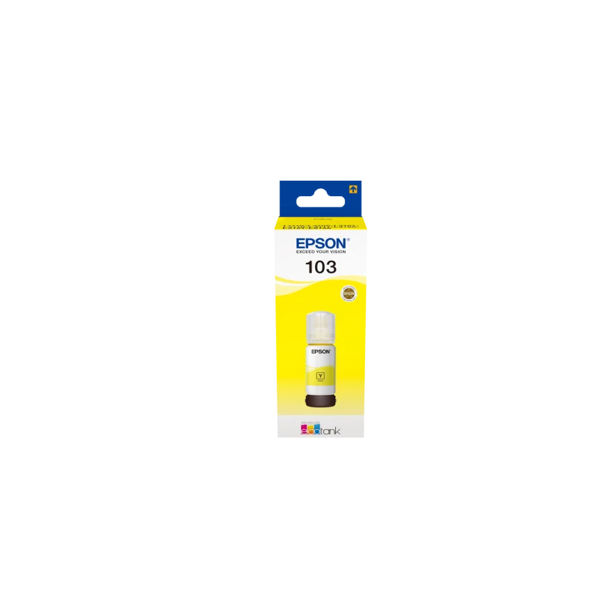 Bouteille d’encre 103 Yellow Epson EcoTank d’origine (C13T00S44A)