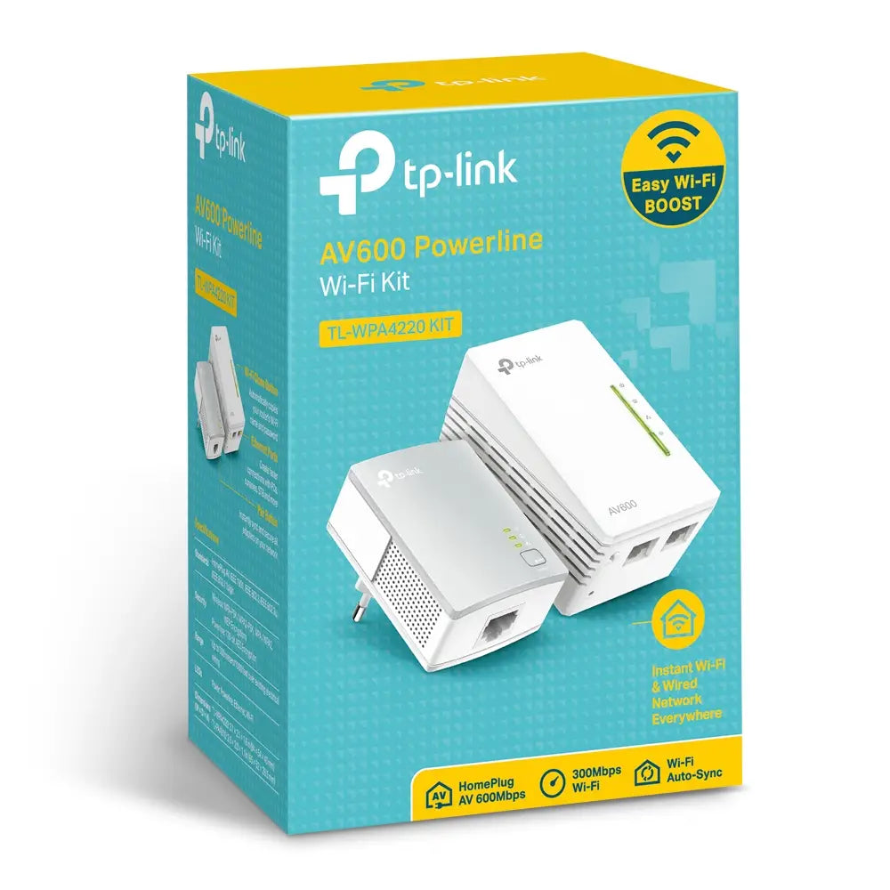 CPL WiFi TP-link Kit 2 CPL AV600 + WiFi N 300 Mbps TL-WPA4220KIT