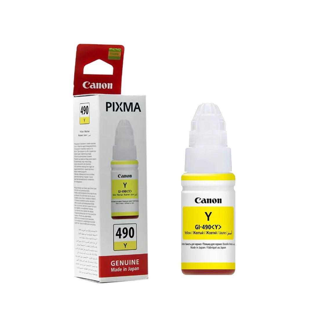 Canon GI-490 Jaune Bouteille d’encre d’origine (0666C001AB)