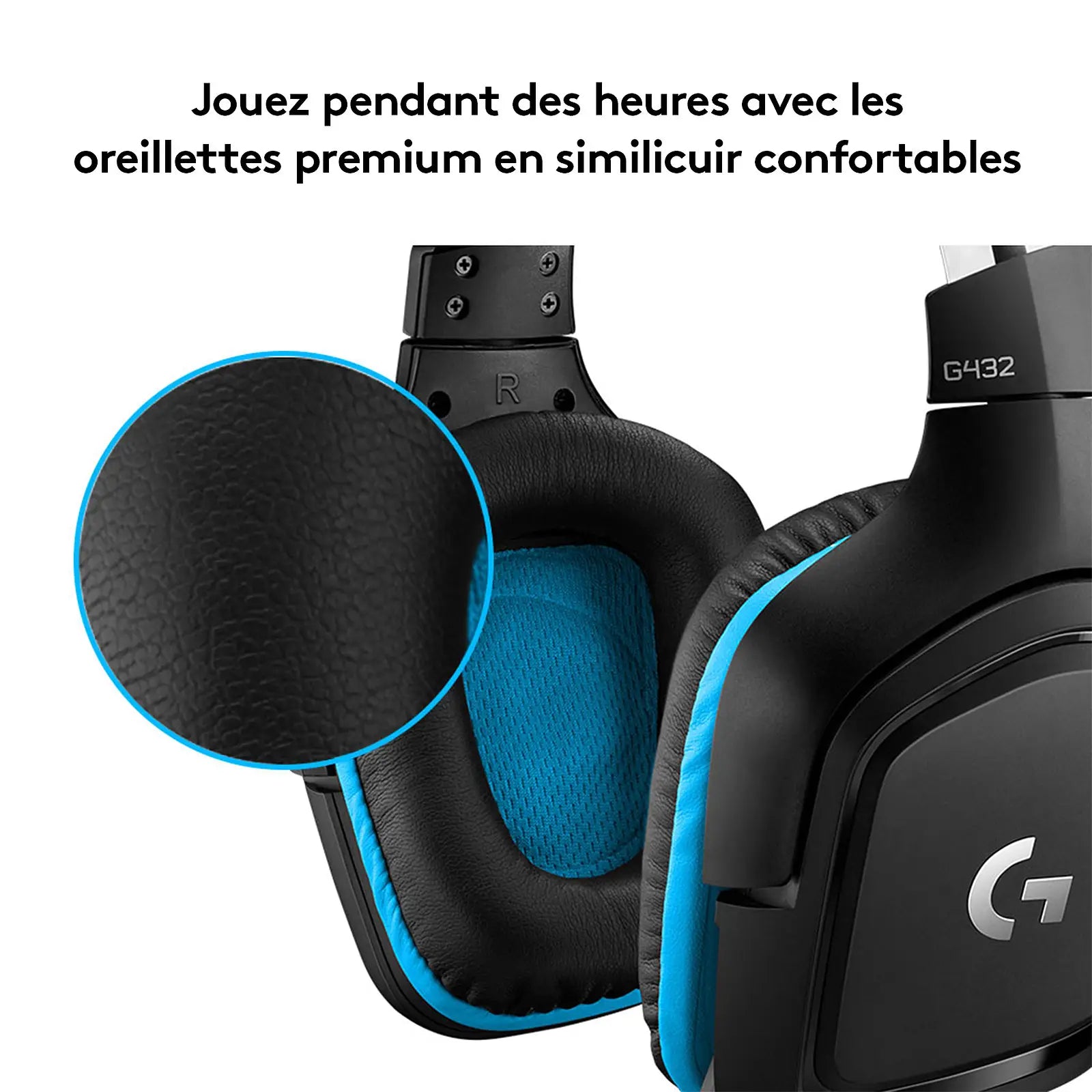 Casque gaming Logitech G432 avec son surround 7.1 (981-000770)