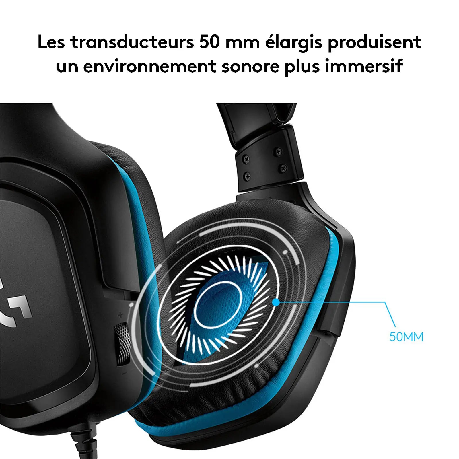 Casque gaming Logitech G432 avec son surround 7.1 (981-000770)