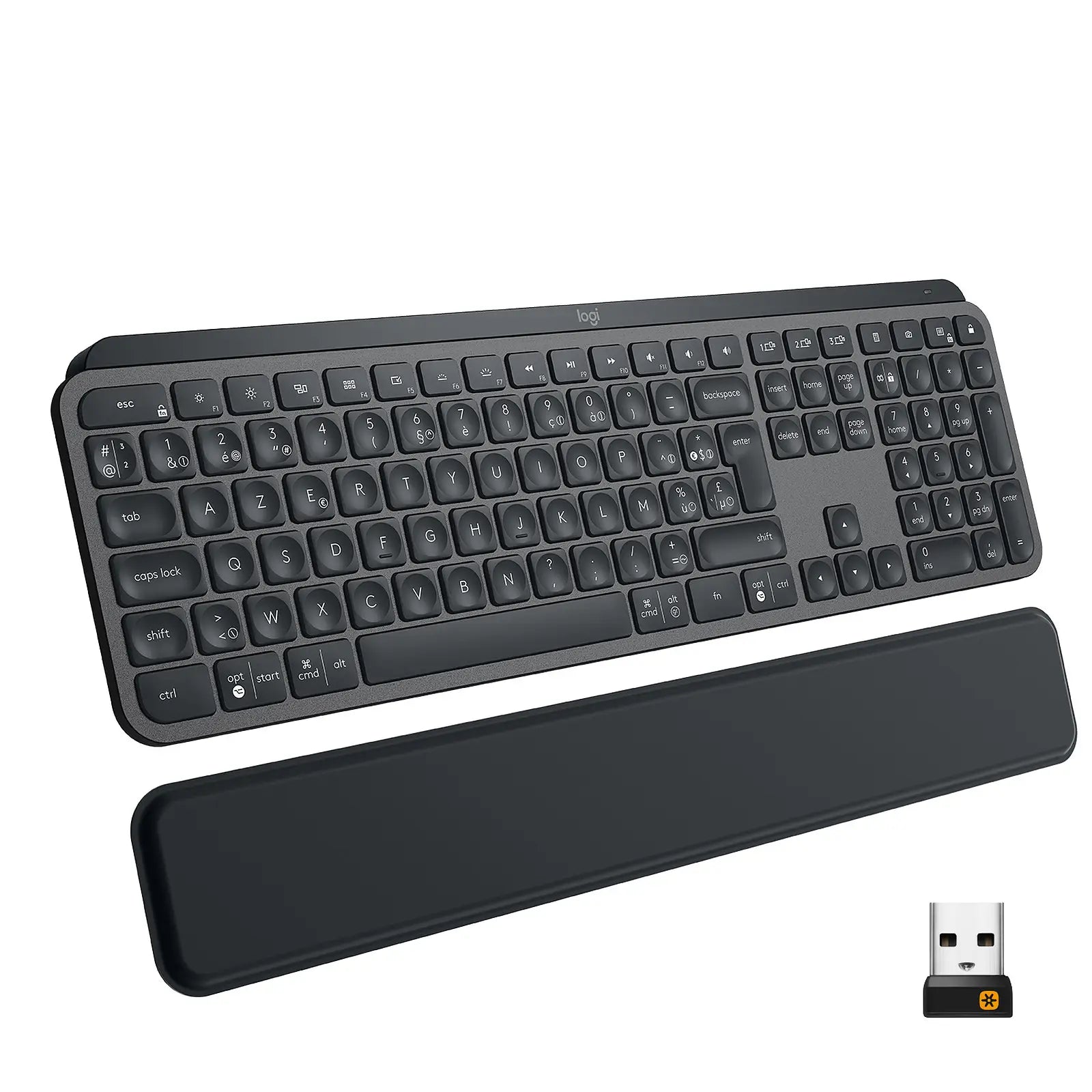 Clavier sans fil Logitech MX Keys Plus avec repose-poignets (920-009406)