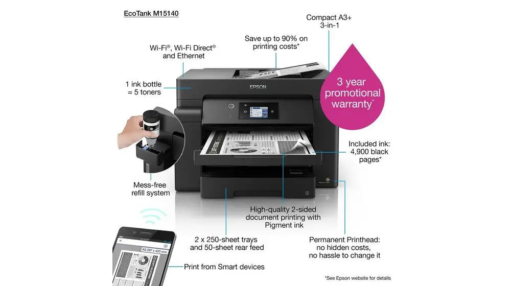 Epson EcoTank M15140 Imprimante multifonction à réservoirs rechargeables