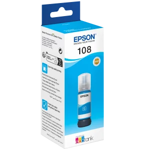 Epson 108 Cyan Bouteille d’encre d’origine (C13T09C24A)