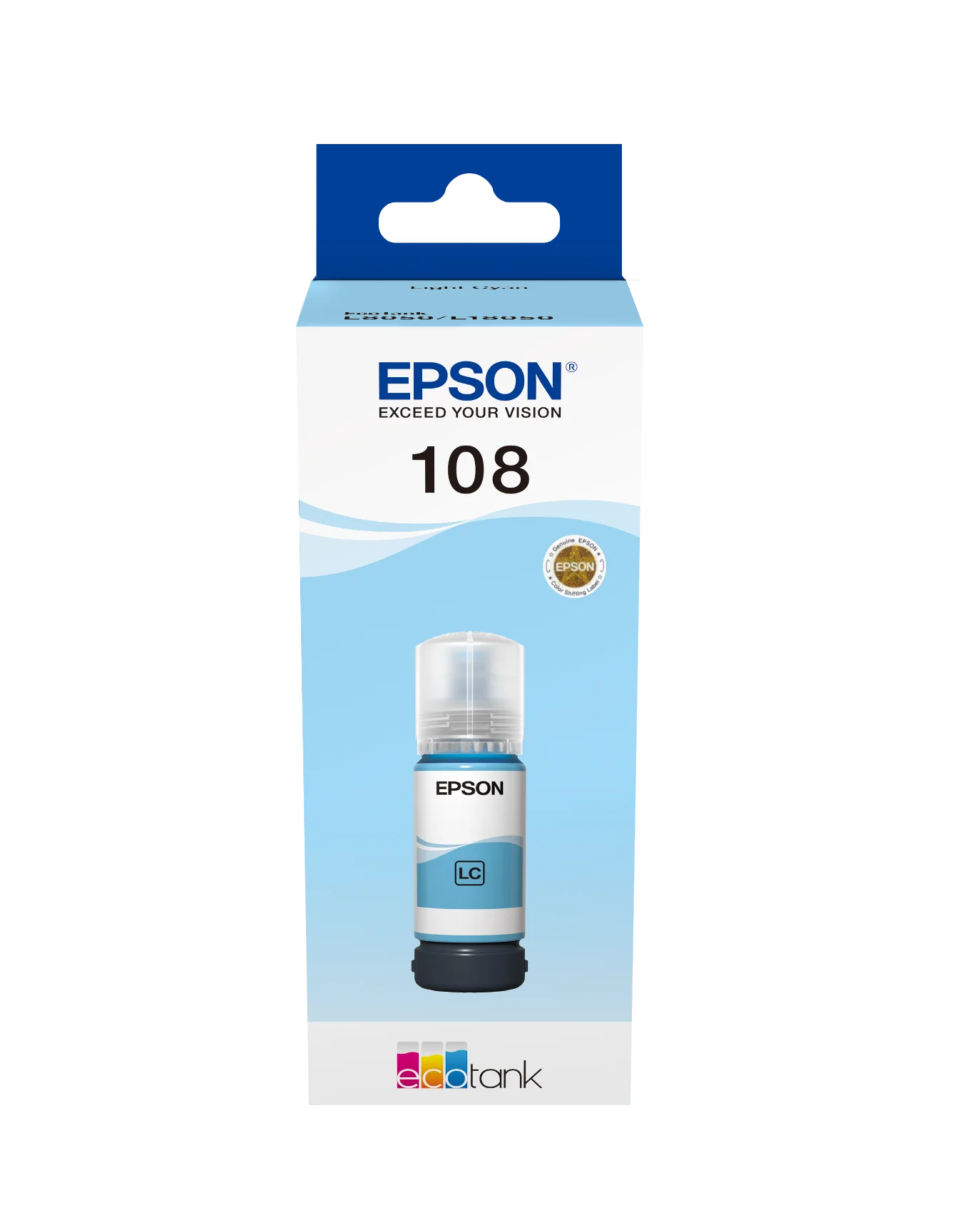 Epson 108 Cyan clair Bouteille d’encre d’origine (C13T09C54A)