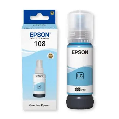 Epson 108 Cyan clair Bouteille d’encre d’origine (C13T09C54A)