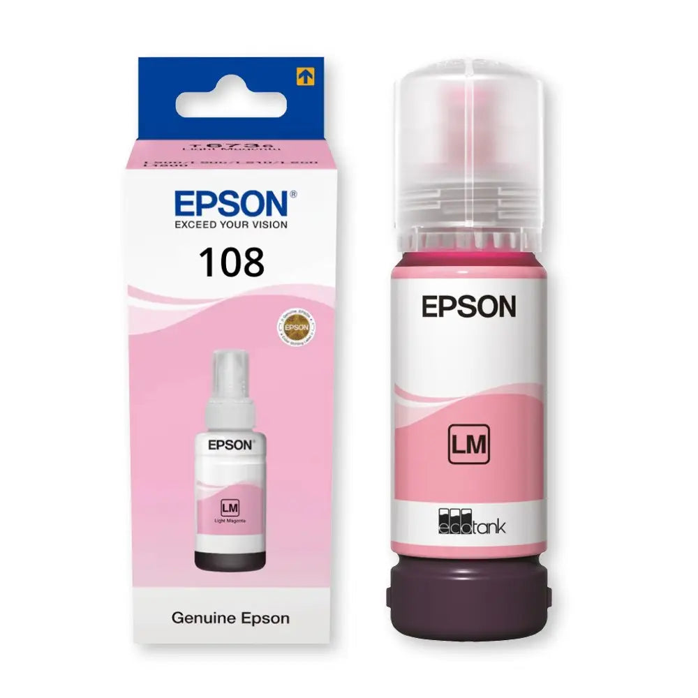 Epson 108 Magenta Light Bouteille d’encre d’origine (C13T09C64A)