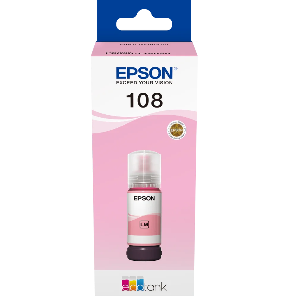 Epson 108 Magenta Light Bouteille d’encre d’origine (C13T09C64A)