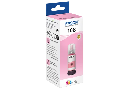 Epson 108 Magenta Light Bouteille d’encre d’origine (C13T09C64A)