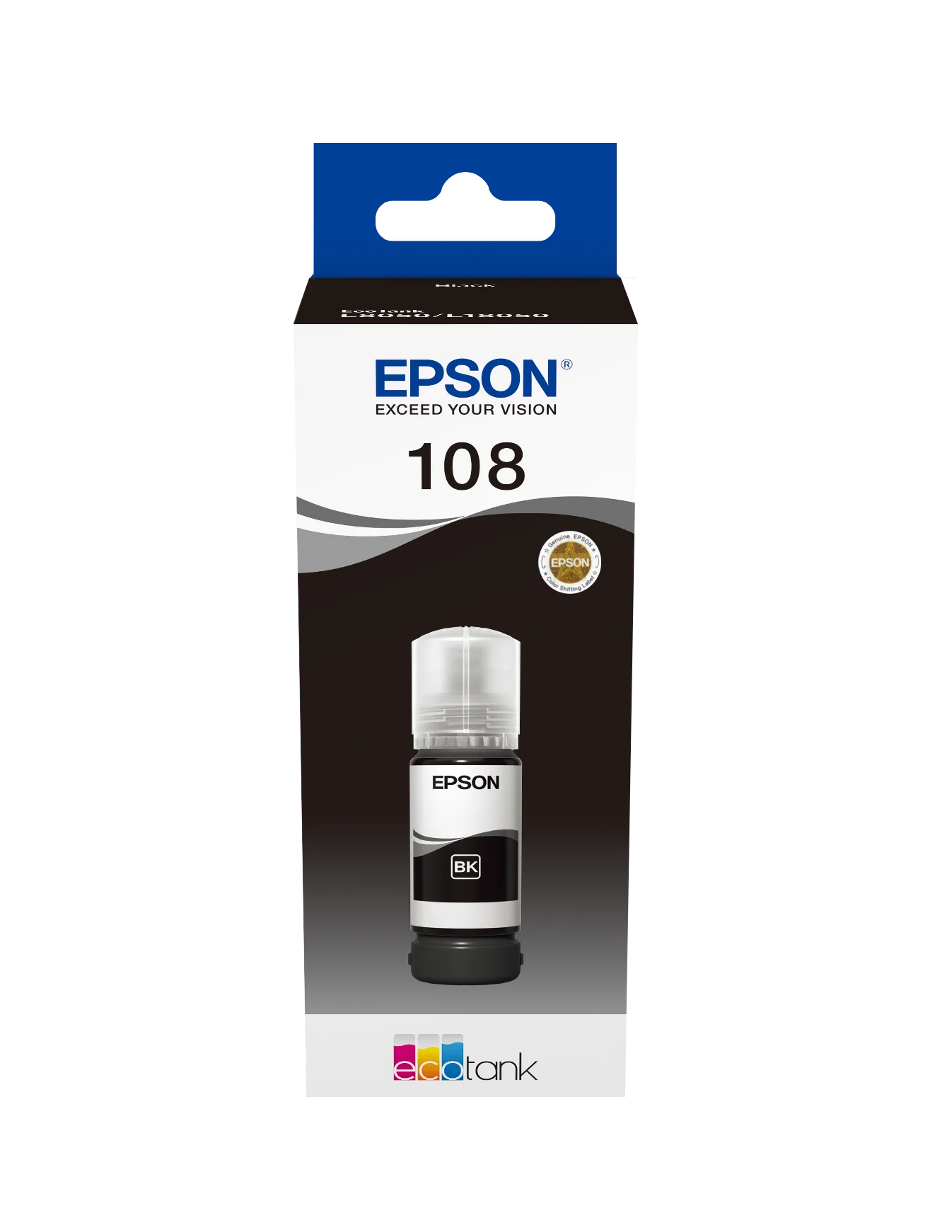 Epson 108 Noir Bouteille d’encre d’origine (C13T09C14A)