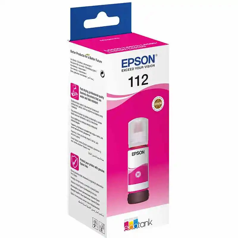 Epson 112 Magenta Bouteille d’encre d’origine (C13T06C34A)