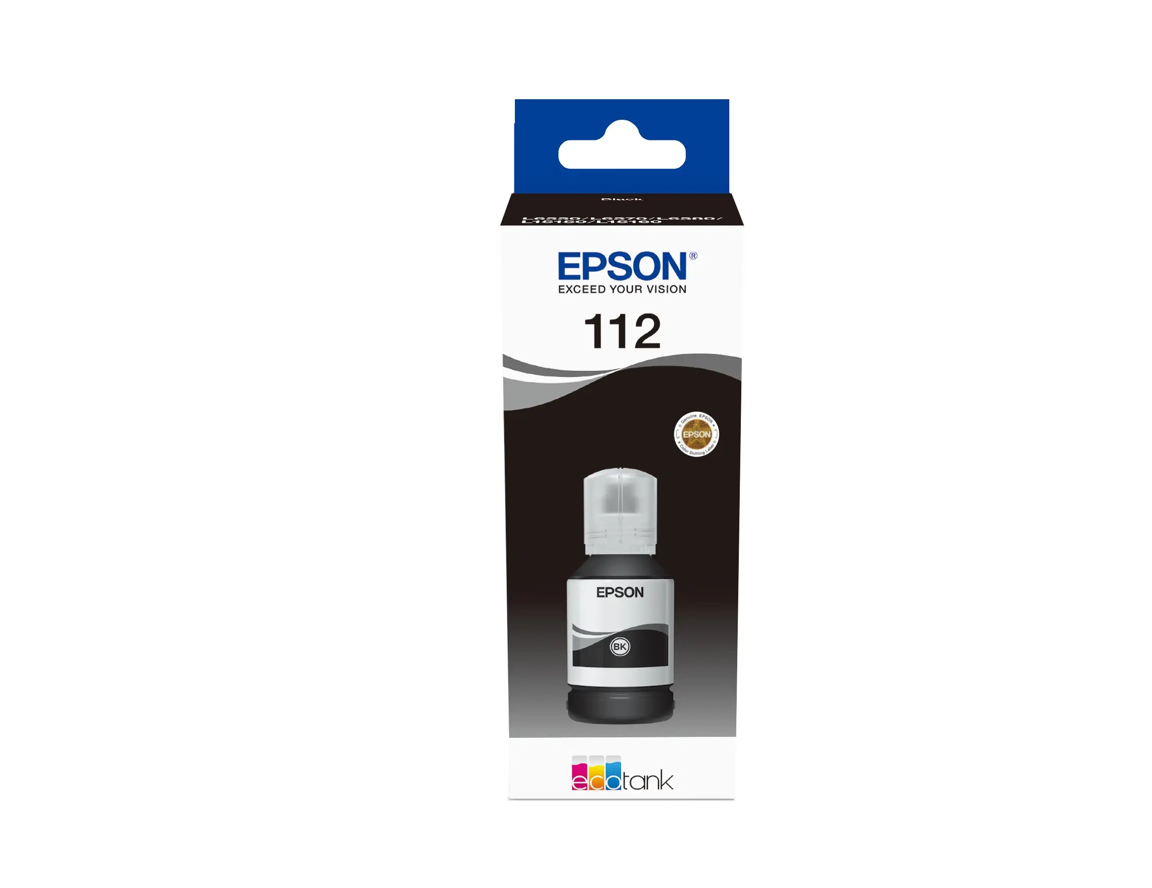 Epson 112 Noir Bouteille d’encre d’origine (C13T06C14A)