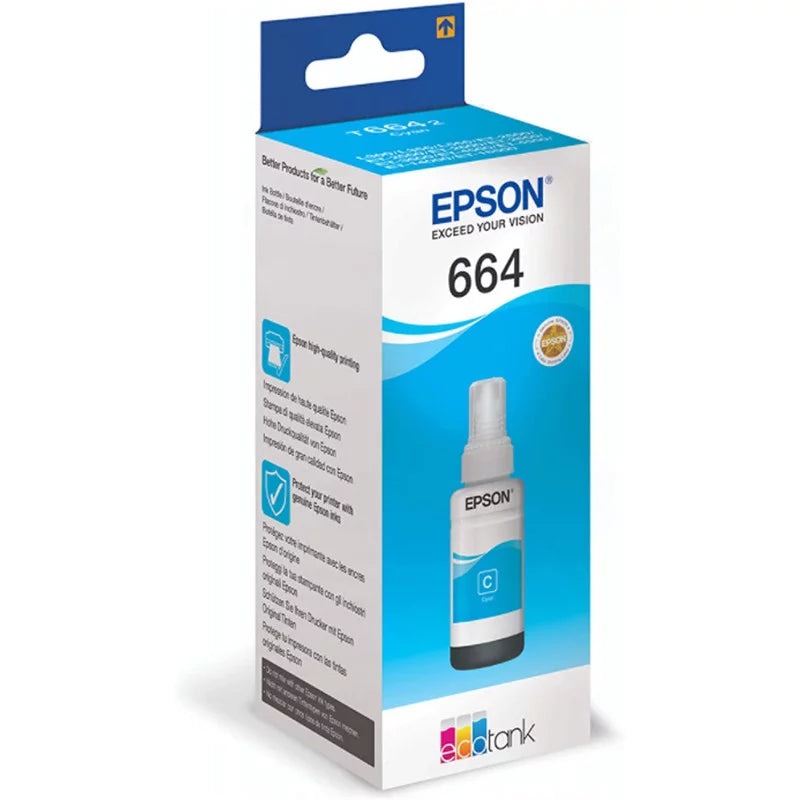 Epson 664 C (T6642) Cyan Bouteille d’encre d’origine