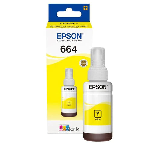 Epson 664 Y (T6644) Jaune Bouteille d’encre Epson d’origine