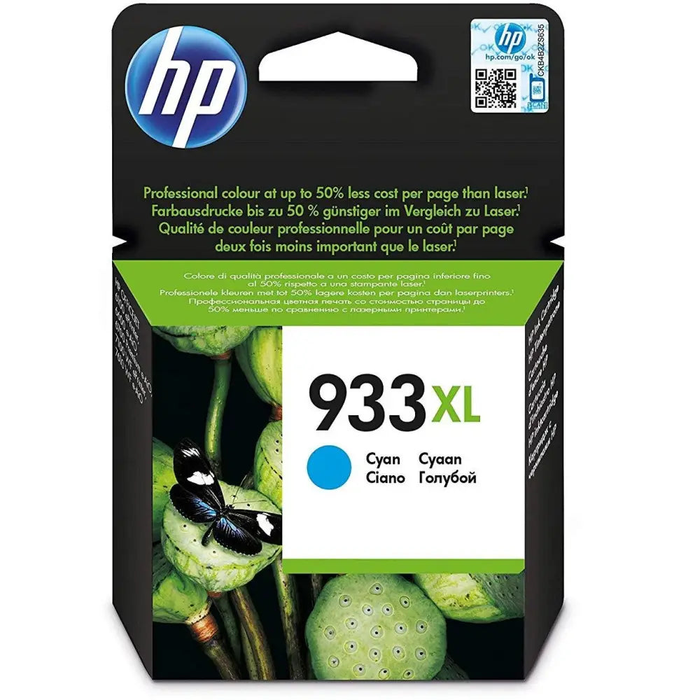 HP 933XL Cyan Cartouche d’encre XL d’origine (CN054AE)