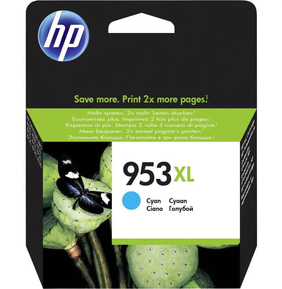 HP 953XL Cyan Cartouche d’encre XL d’origine (F6U16AE)