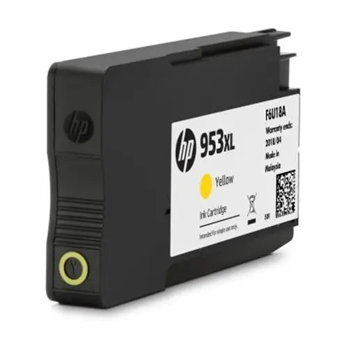 HP 953XL Jaune Cartouche d’encre XL d’origine (F6U18AE)