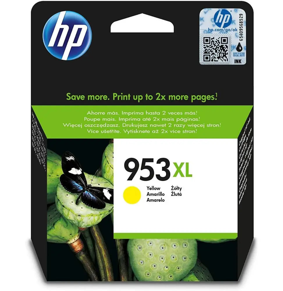 HP 953XL Jaune Cartouche d’encre XL d’origine (F6U18AE)