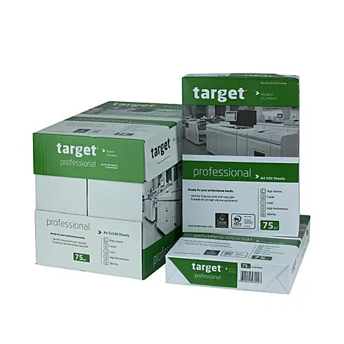 LOT 5 RAMETTES DE PAPIER BLANC TARGET PROFESSIONAL A4