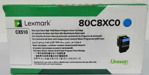 Lexmark 808C Cyan – Toner Lexmark d’origine (80C80C0)