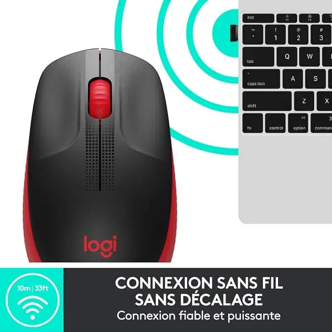 Souris sans fil Logitech M190 Rouge (910-005908)