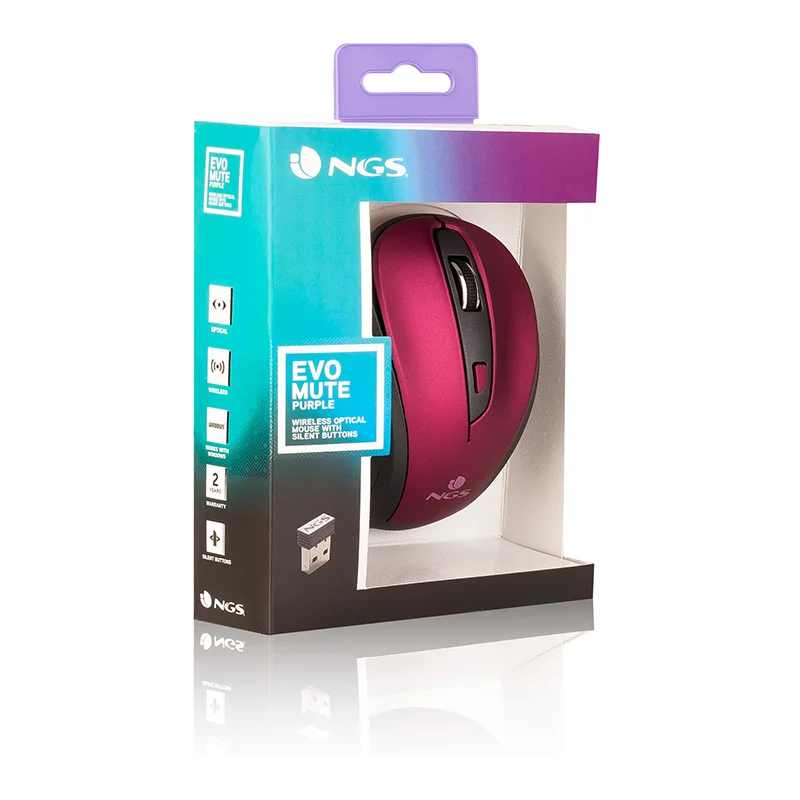 Souris sans fil NGS Evo Mute Violet